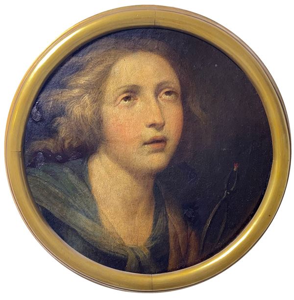 Saint Apollonia, patron saint of dentists  (17th century)  - oil painting on canvas - Auction #79: High End Antiques Paintings and Antiques - Casa d'aste La Rosa