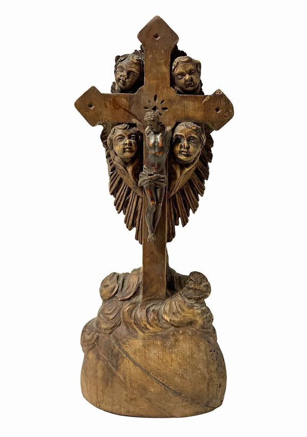 Crucifix, wooden sculpture