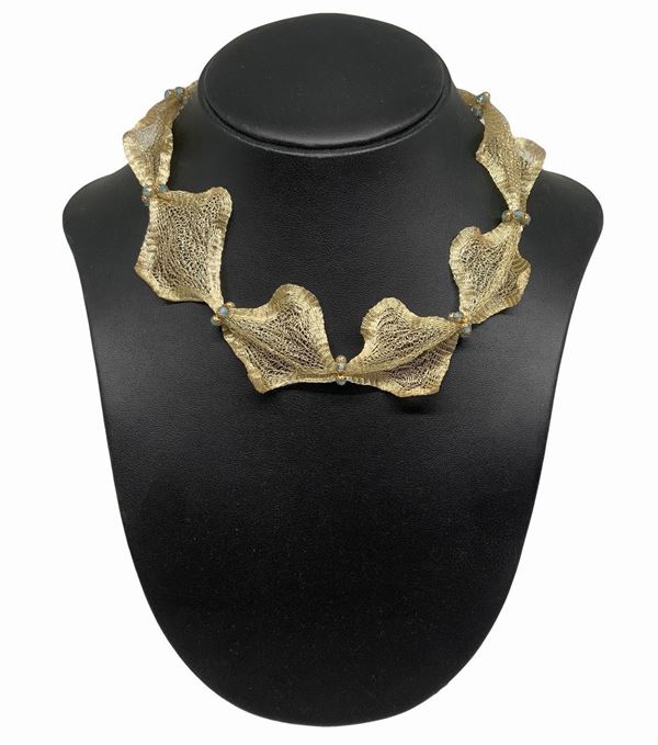 Gold crew neck