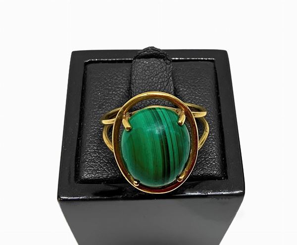 Gold and stone ring