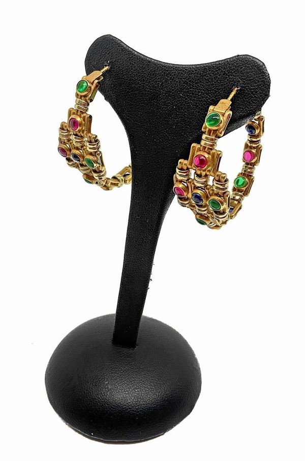 Gold blank earrings
