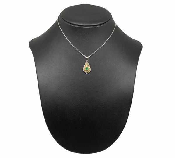 White gold necklace