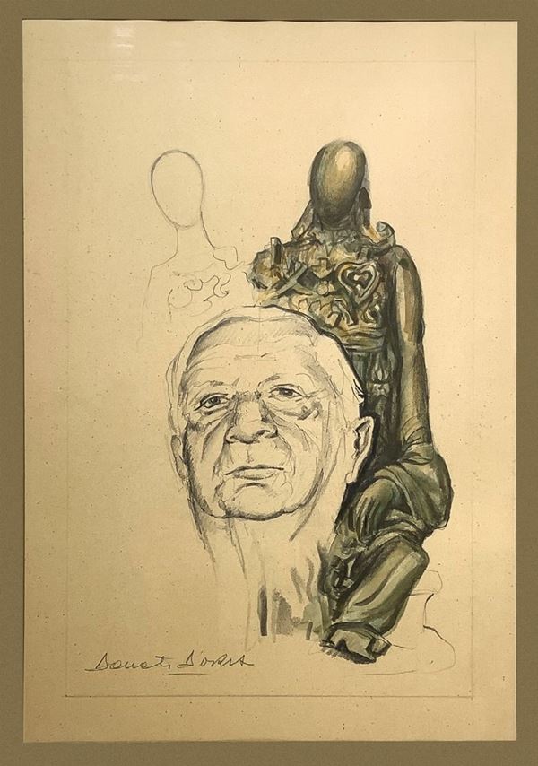 Toni Donati Doria - Man&#39;s face with mannequins