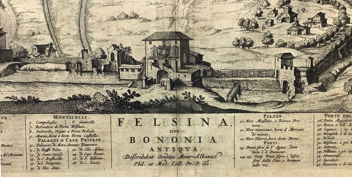 Joan Blaeu, Felsina sive Bononia antiqua, Incisione ad acquaforte
