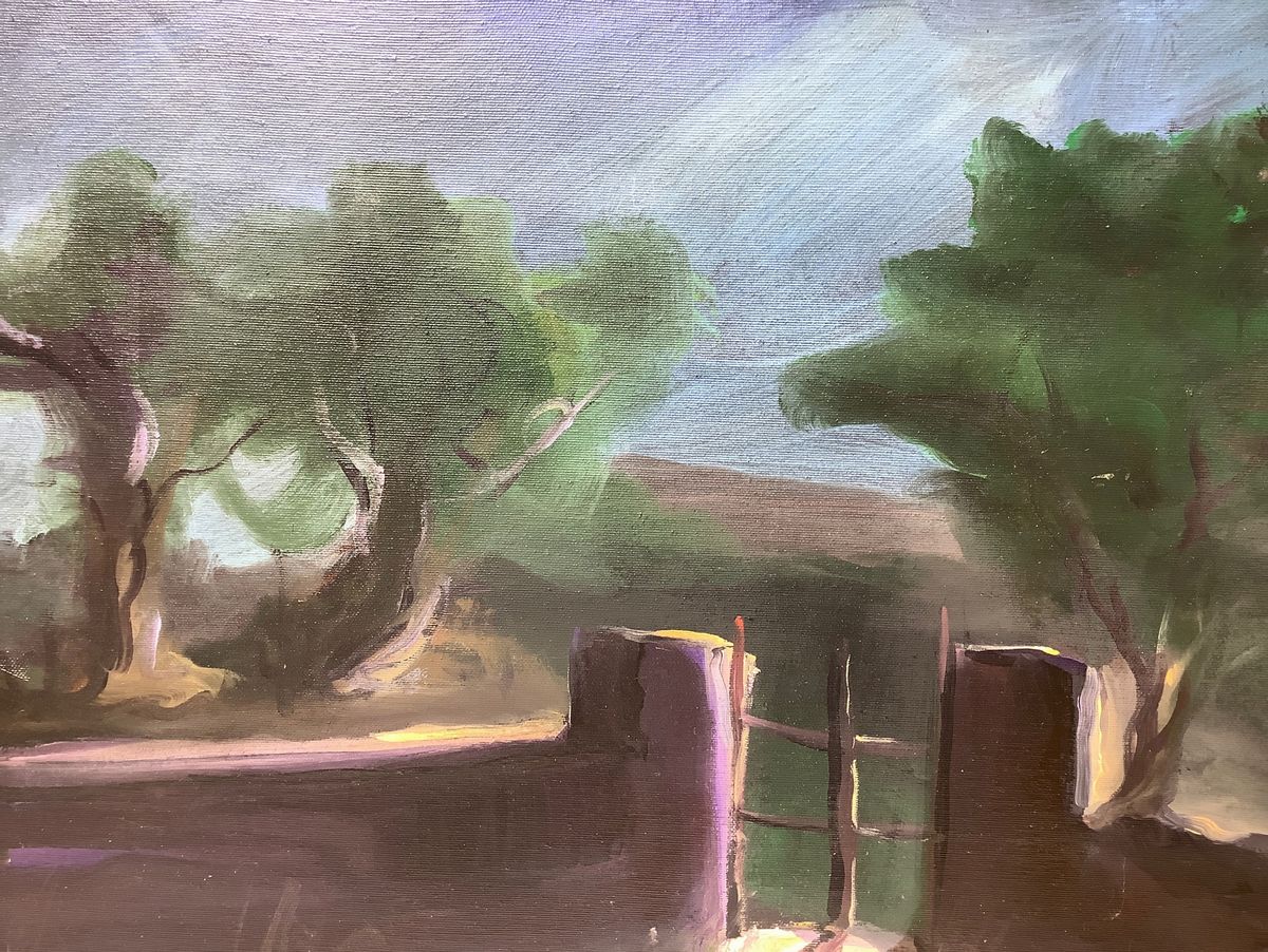 Paesaggio con Muretto e Cancello