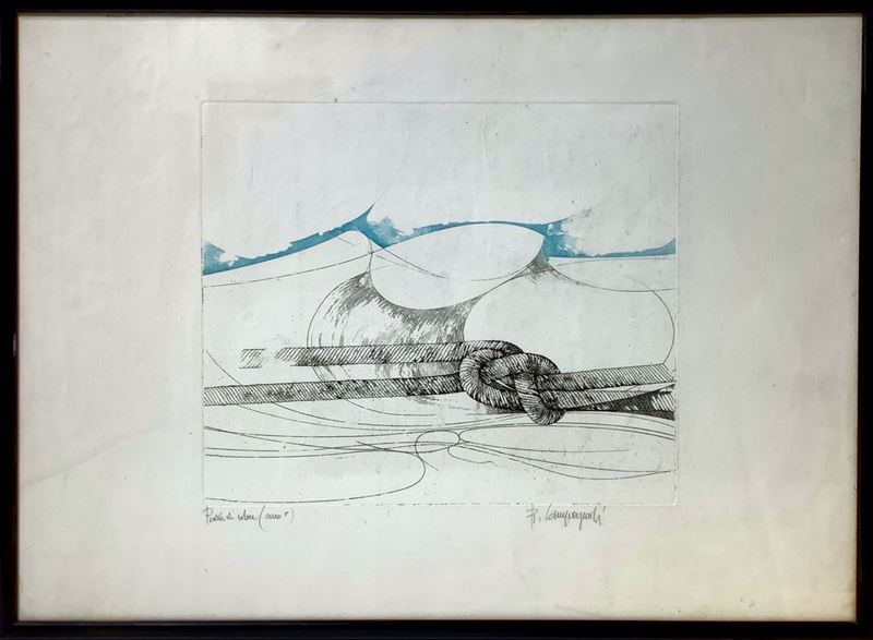 Romano Campagnoli - Nodo di giunzione, litografia