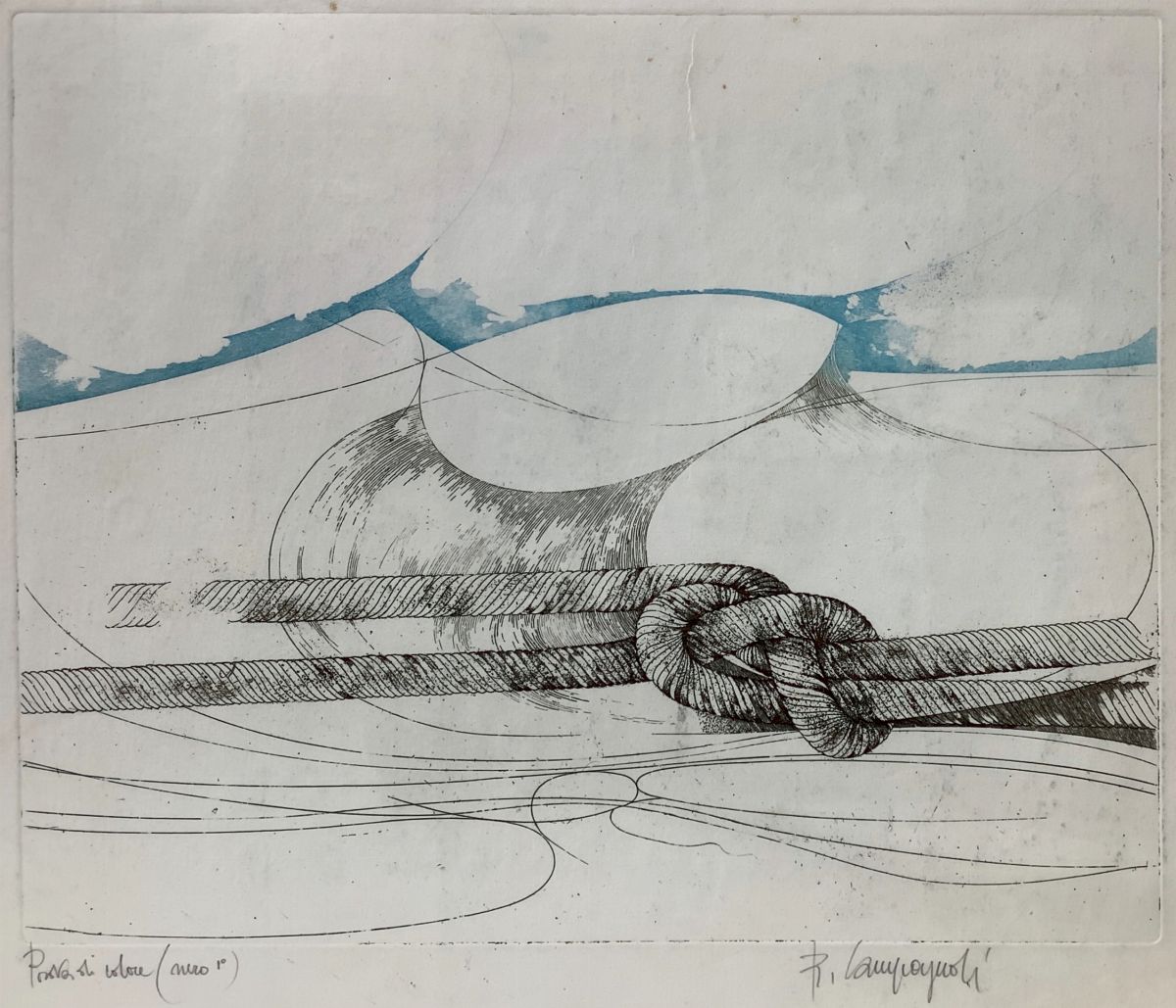 Romano Campagnoli - Nodo di giunzione, litografia