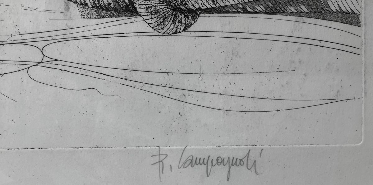 Romano Campagnoli - Nodo di giunzione, litografia