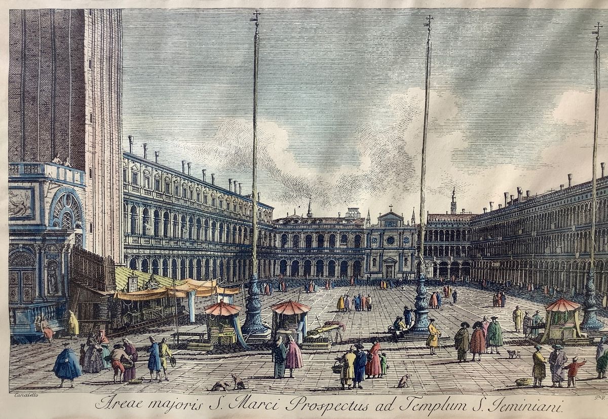 Antonio Visentini - Prospettive di Venezia - Area majoris S. Marci Prospectum ad Templum S. Jemin...