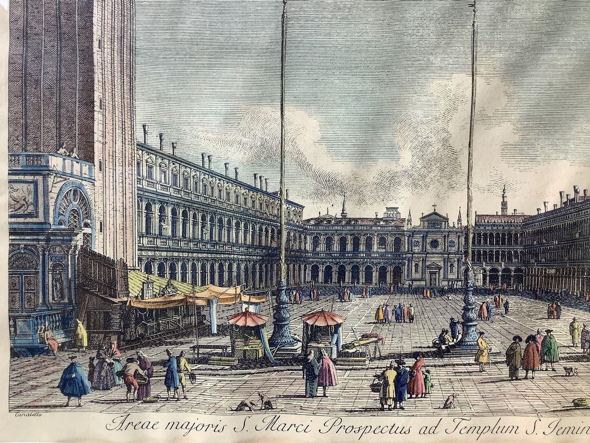 Antonio Visentini - Prospettive di Venezia - Area majoris S. Marci Prospectum ad Templum S. Jemin...