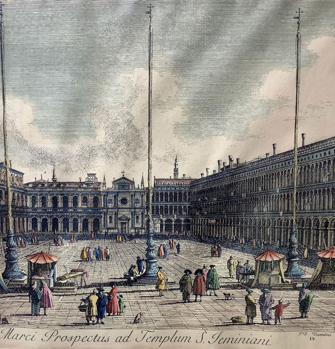 Antonio Visentini - Prospettive di Venezia - Area majoris S. Marci Prospectum ad Templum S. Jemin...