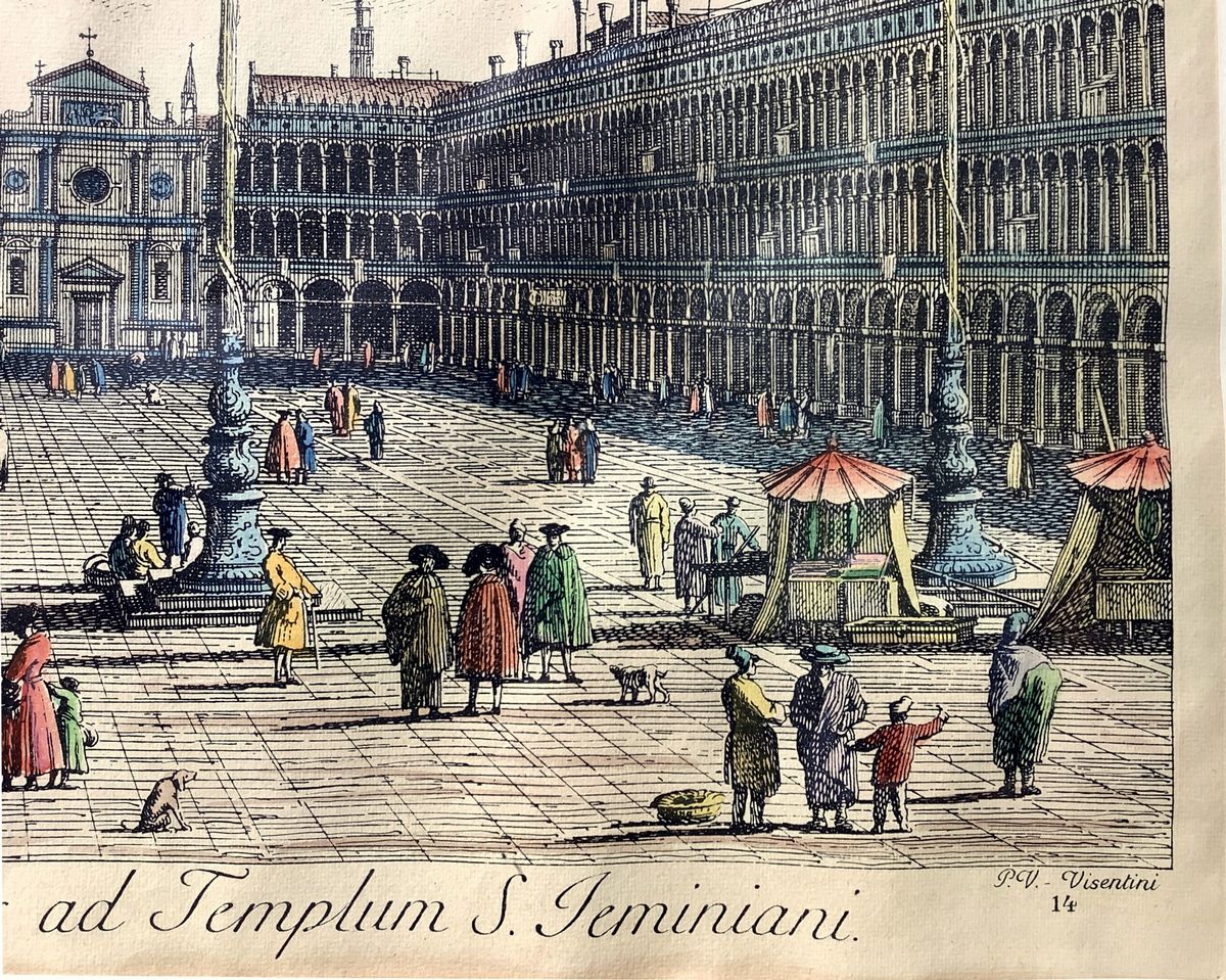 Antonio Visentini - Prospettive di Venezia - Area majoris S. Marci Prospectum ad Templum S. Jemin...