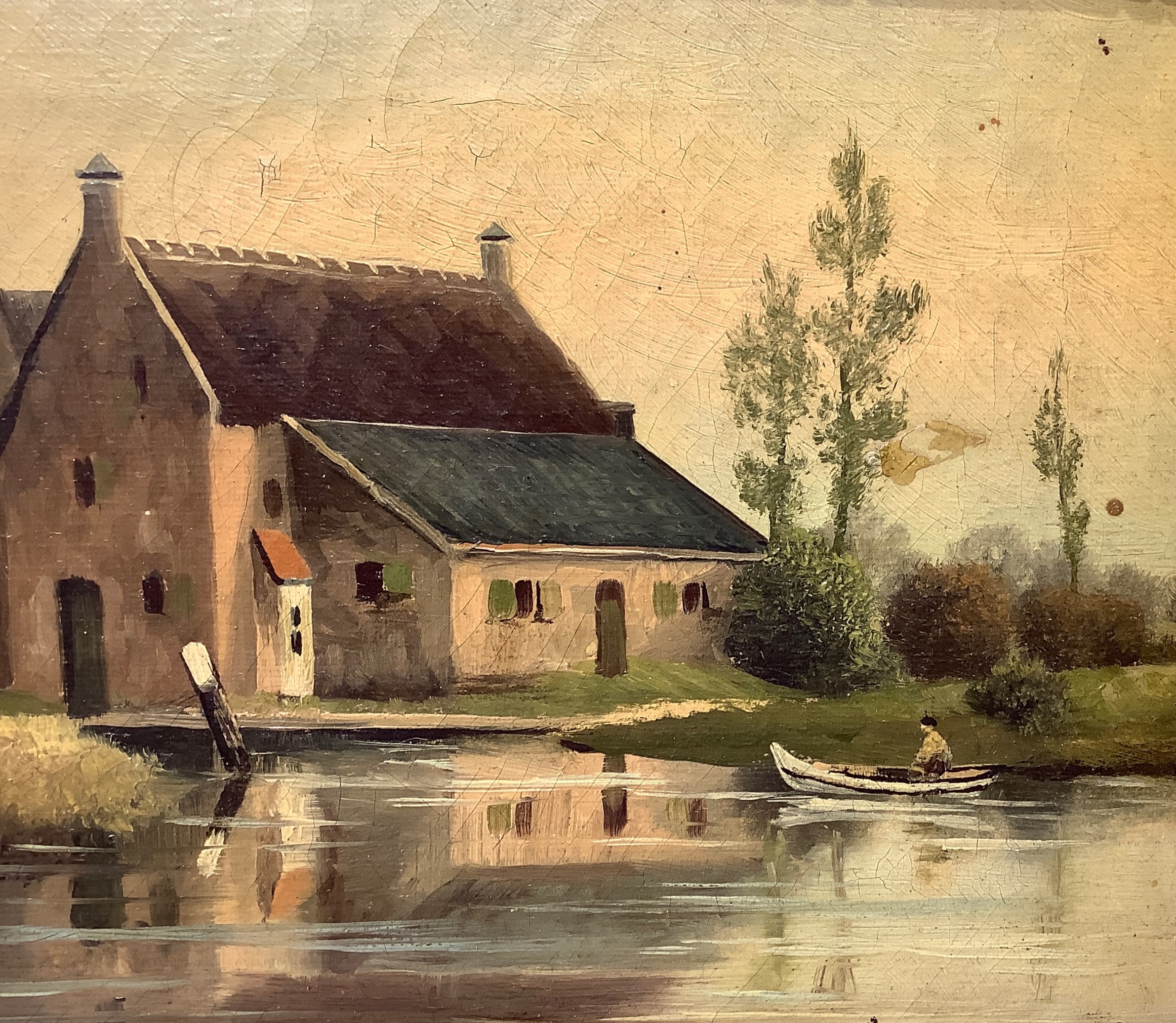 Paesaggio case sul lago