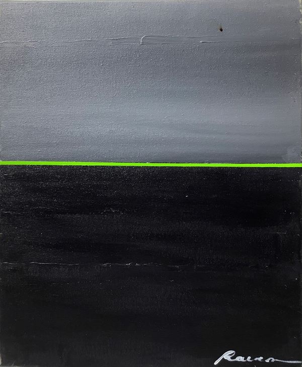 Black monochrome with green line