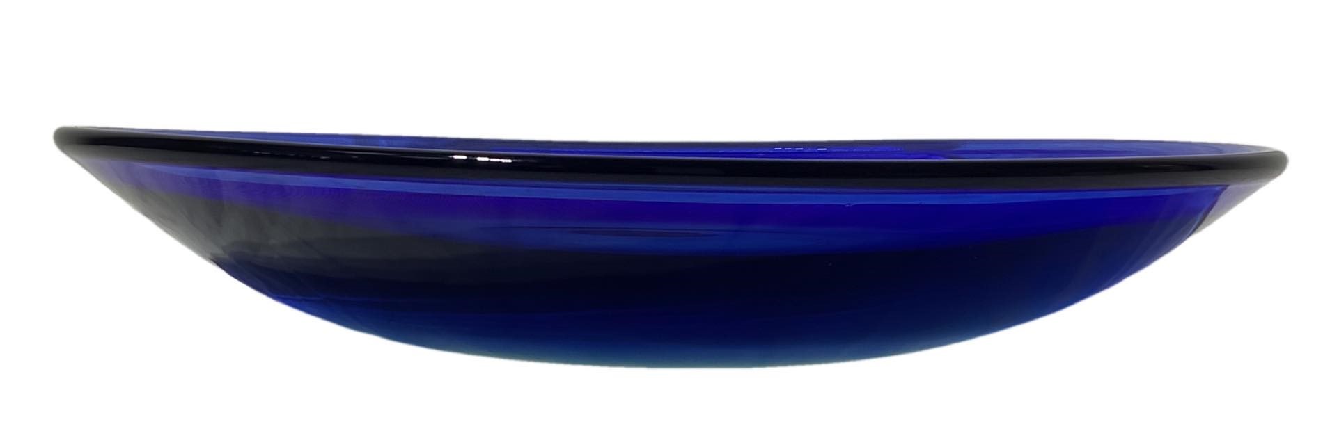 Grande centrotavola in vetro di Murano blu.
