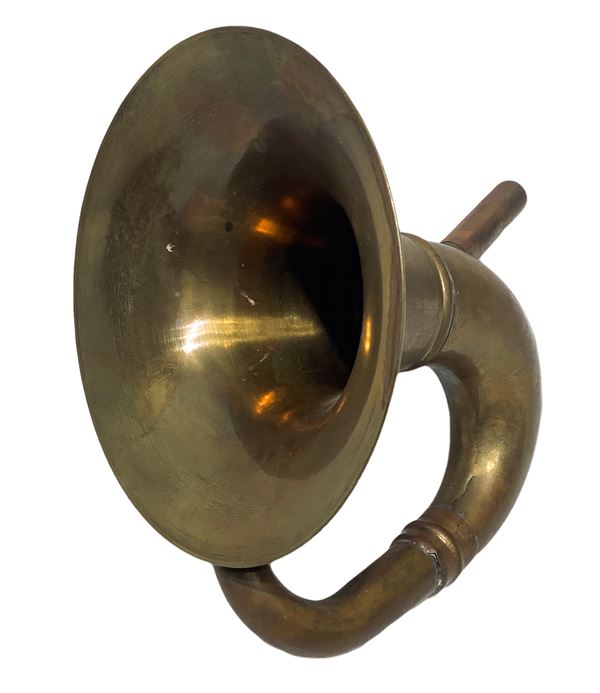 Antique brass horn