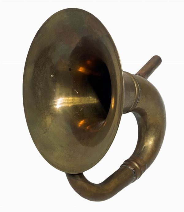 Antique brass horn