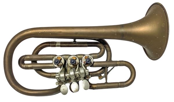 Antique three piston brass trumpet