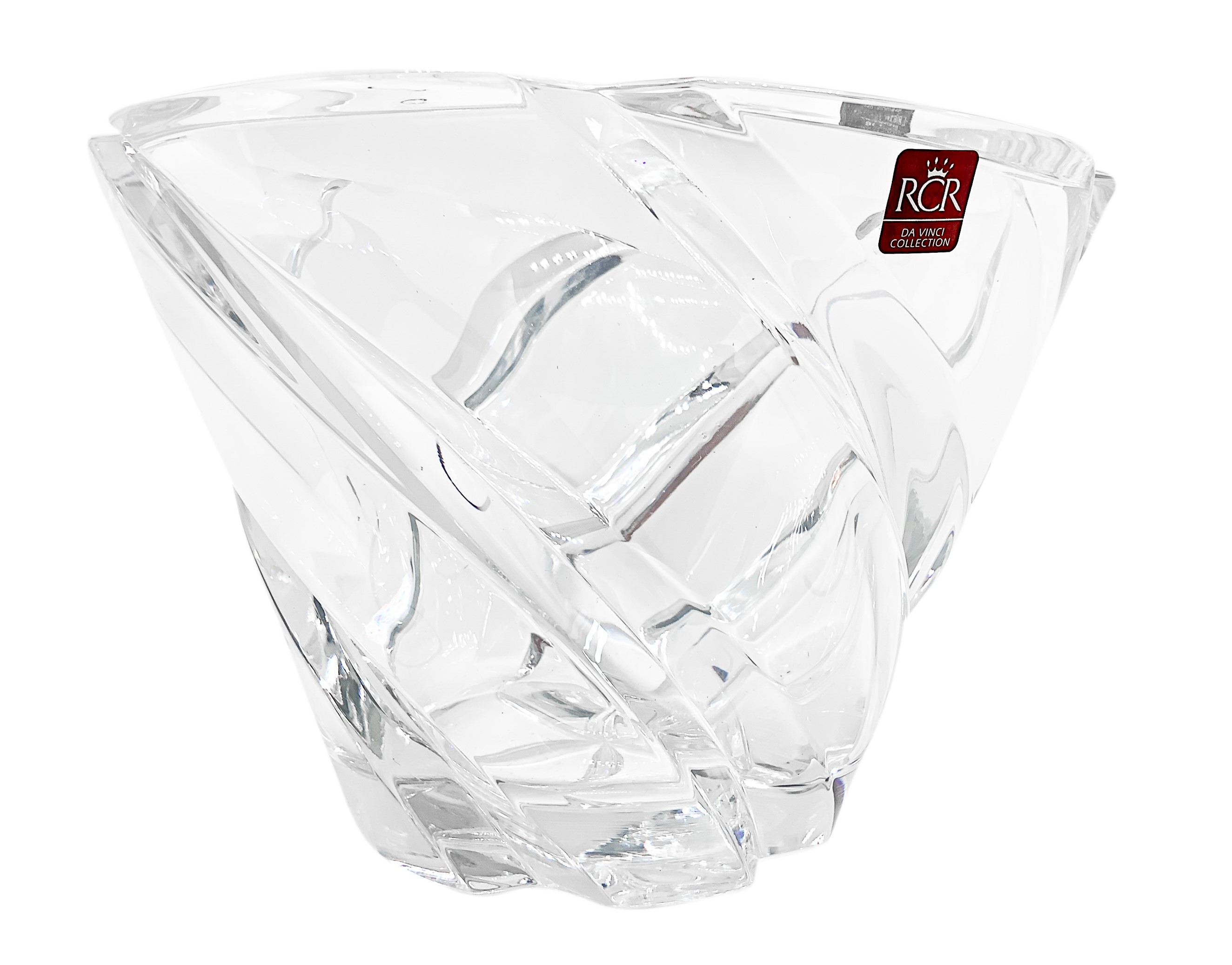 Collection de Vinci, Vaso in cristallo troncoconico con costolature incise