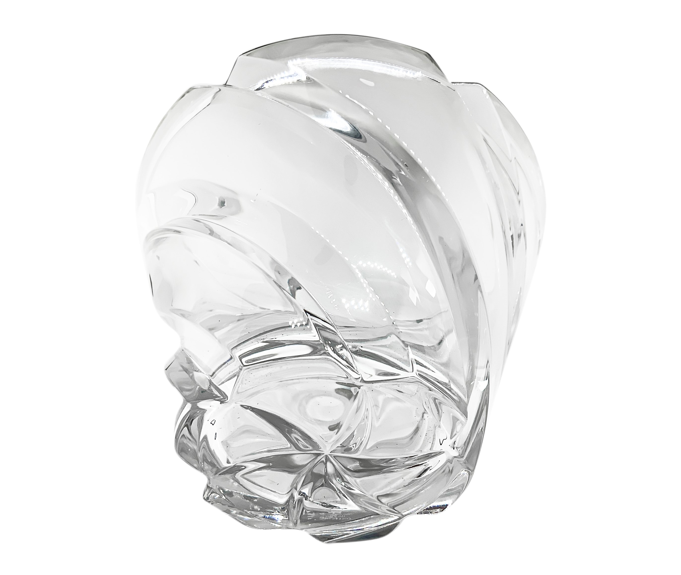 Collection de Vinci, Vaso in cristallo troncoconico con costolature incise