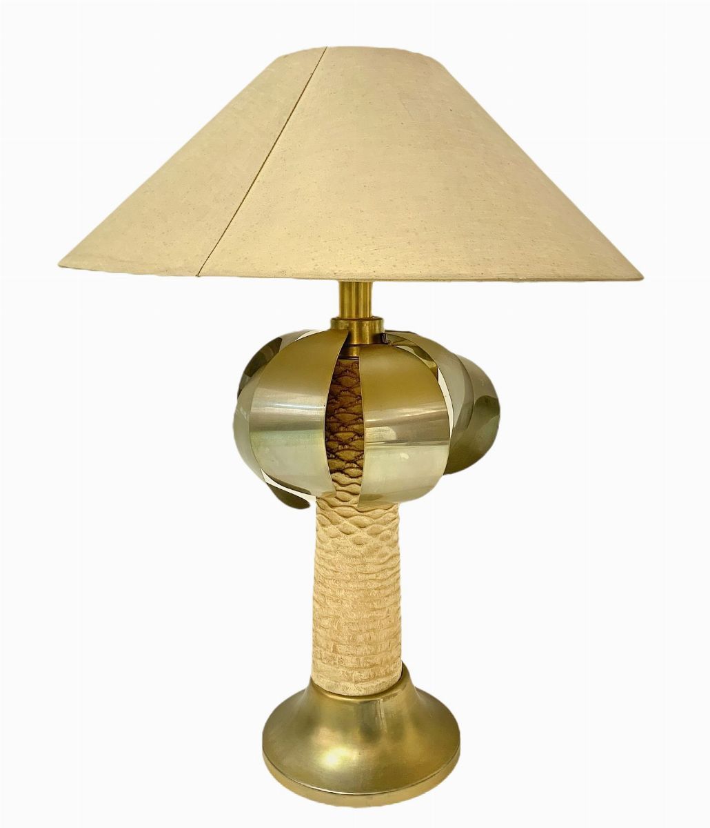 Grande Lampada da Tavolo a Forma di Palma
