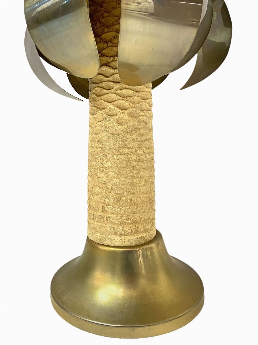 Grande Lampada da Tavolo a Forma di Palma