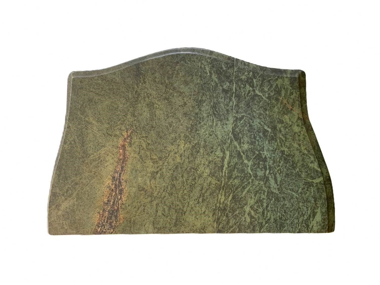 Comodino a Due Cassetti. con Marmo Verde al Piano.