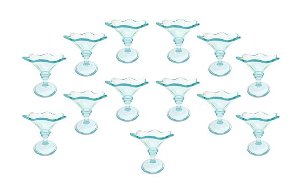 N. 18 turquoise glass bowls