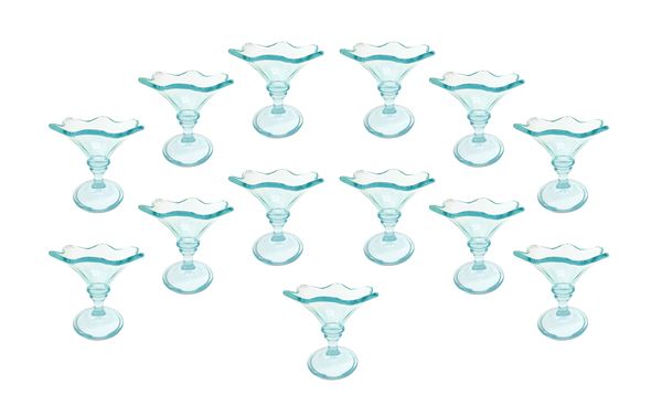 No. 18 turquoise glass cups
