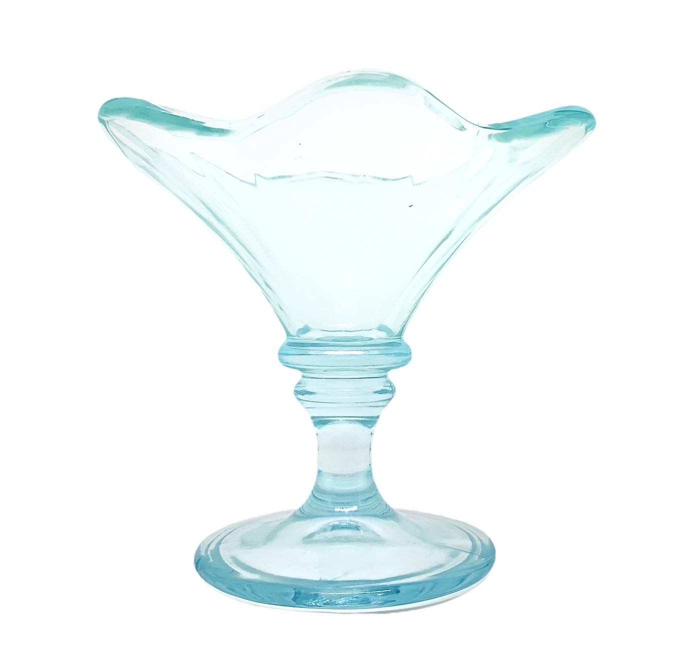 Set di 18 coppe gelato in vetro color turchese, altezza 12 cm