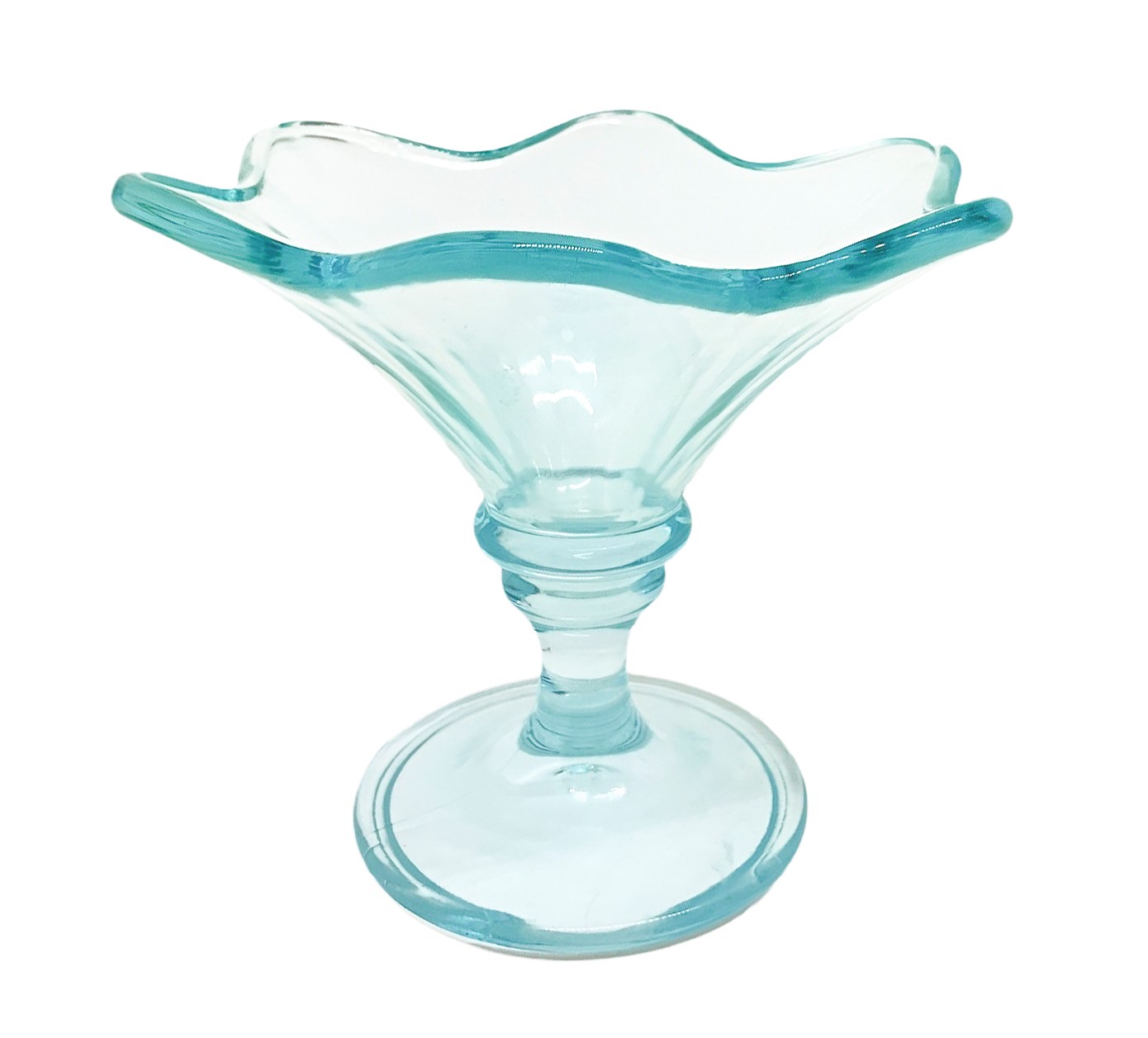 Set di 18 coppe gelato in vetro color turchese, altezza 12 cm