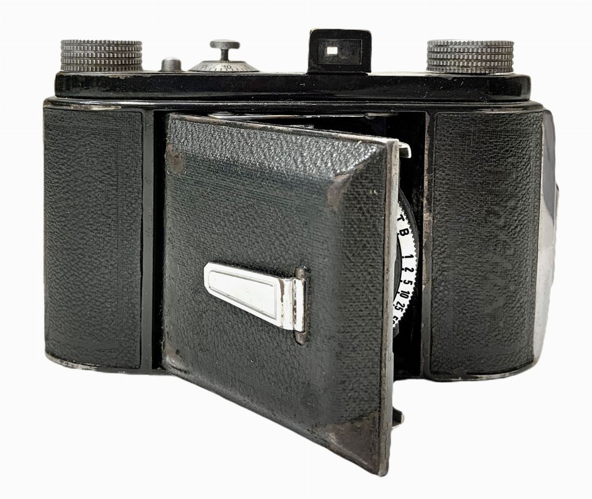 Fotocamera a Soffietto Deckel Monchel, Modello Compur