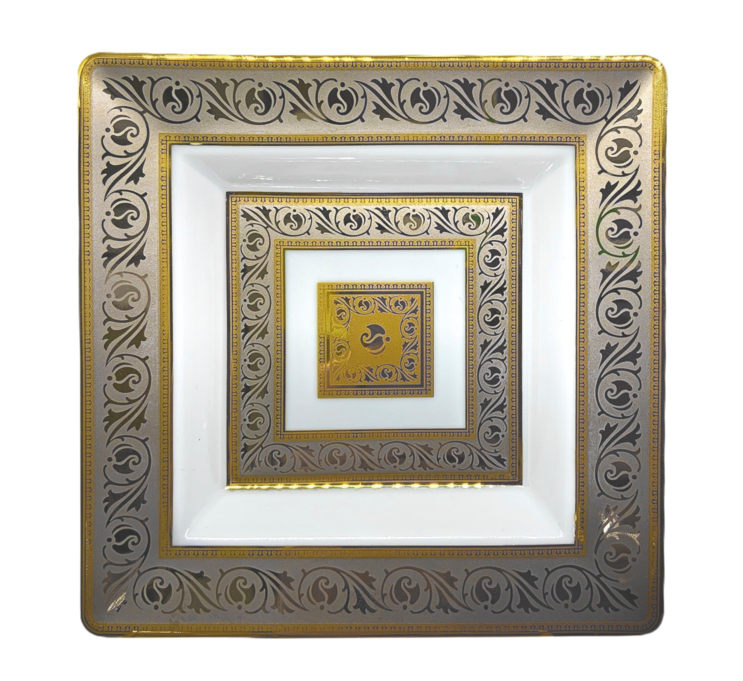 Posacenere in porcellana Argentato e dorato