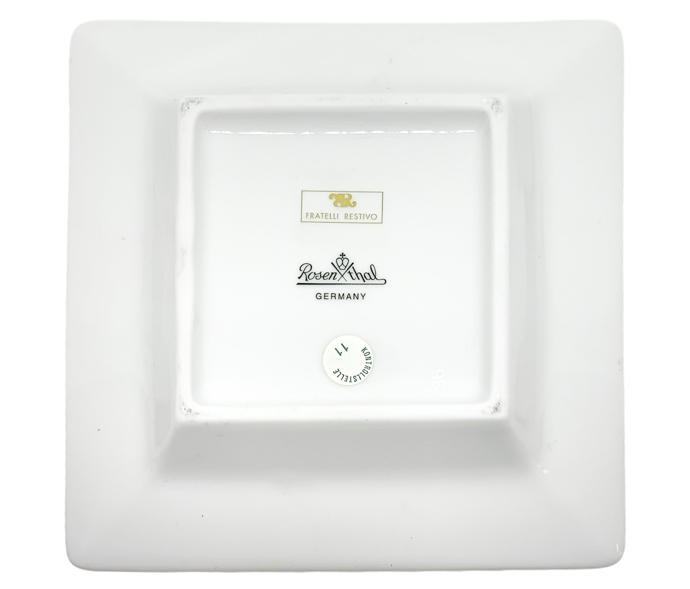 Posacenere in porcellana Argentato e dorato