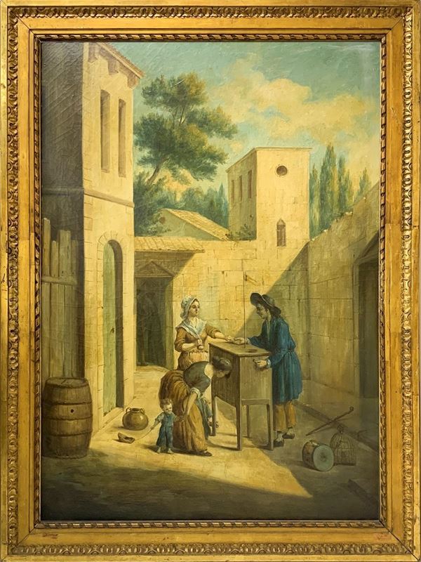 Characters with the magic box (chinetoscope).