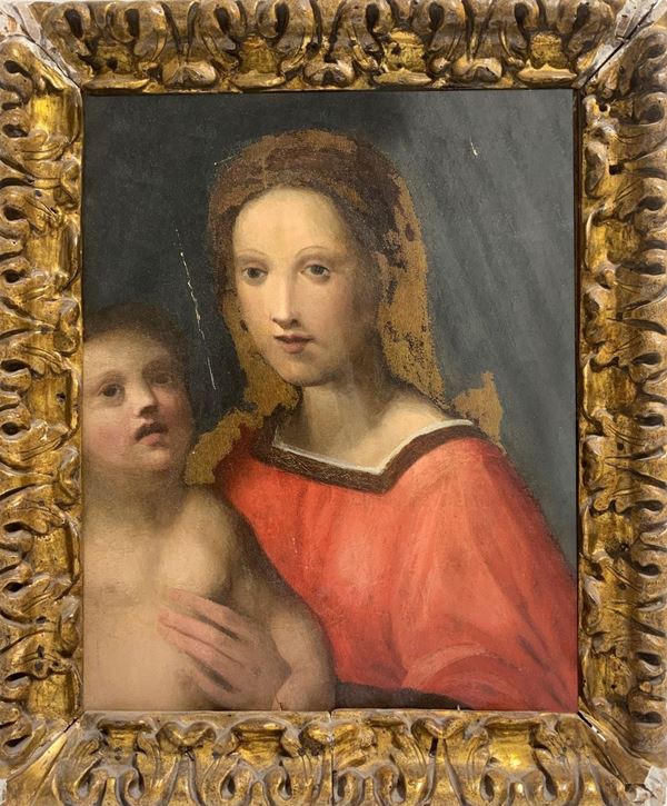 Madonna with child.