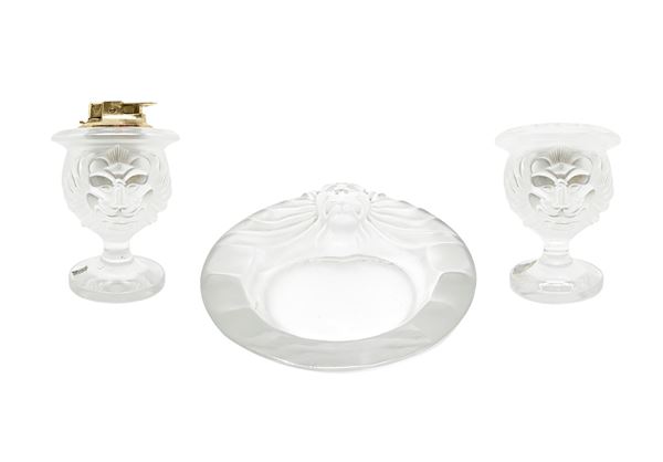 Lalique - Lalique, Set da fumatore in cristallo 