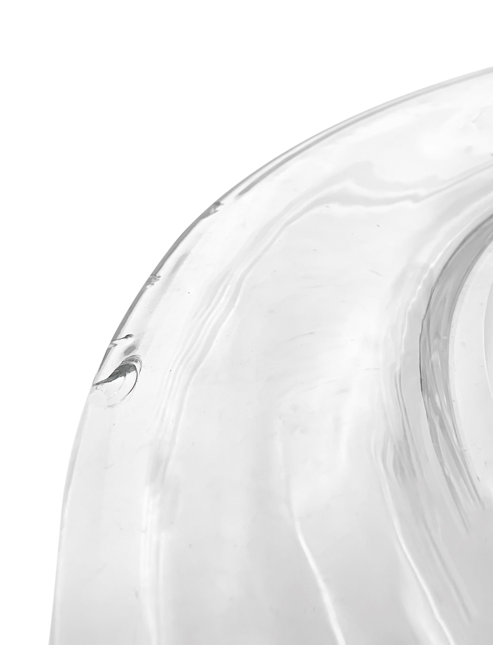 Lalique - Grande Piatto in Cristallo "Côte-D'or" o "trois Figurines Et Raisins"