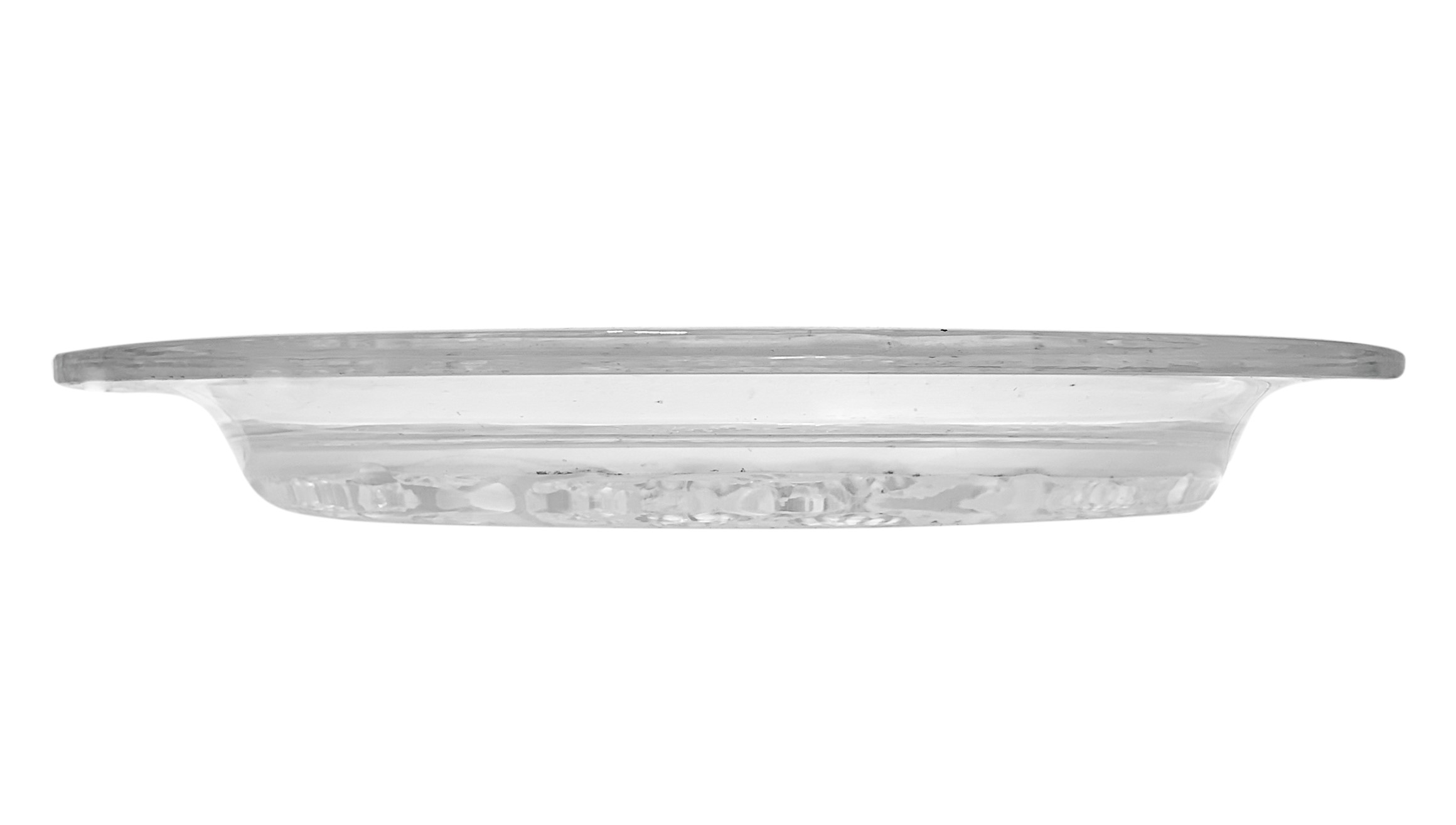 Lalique - Grande Piatto in Cristallo "Côte-D'or" o "trois Figurines Et Raisins"
