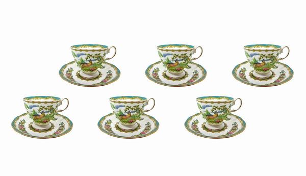 Coffee set consisting of n. 6 cups in porcelain, Royal Albert, Bone China