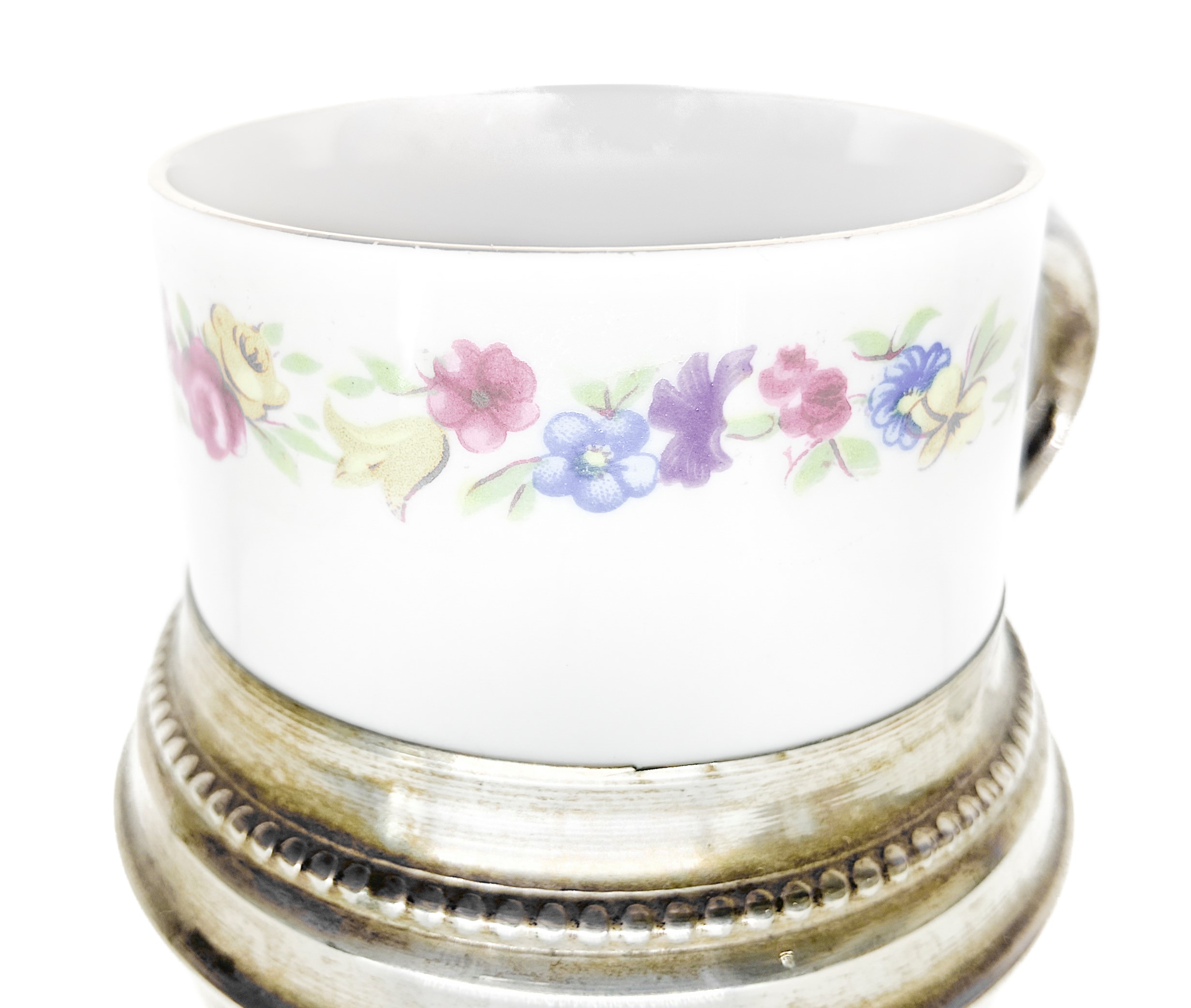 Capodimonte - Servizio da caffè in porcellana con accessori in argento