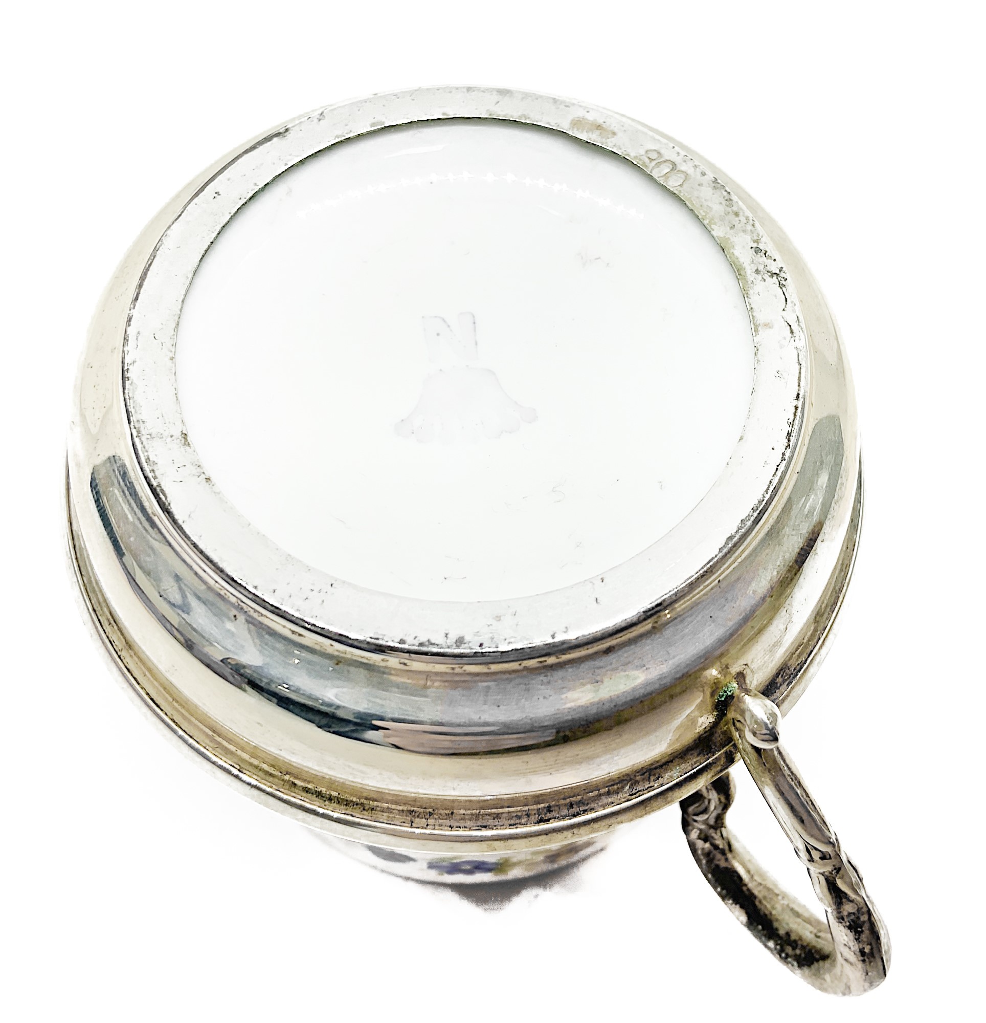 Capodimonte - Servizio da caffè in porcellana con accessori in argento