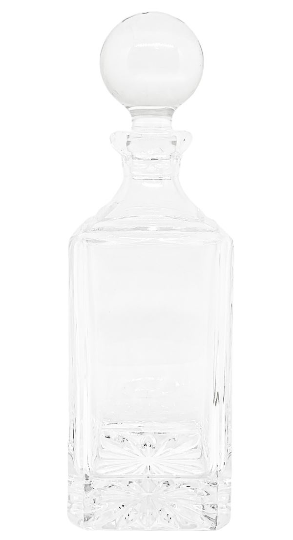 Bottiglia in cristallo trasparente