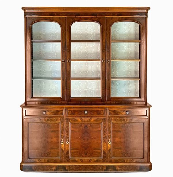 Walnut briar bookcase