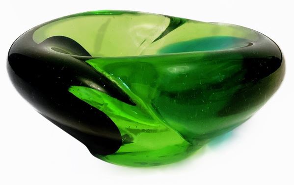 Seguso Murano - Heavy glass ashtray