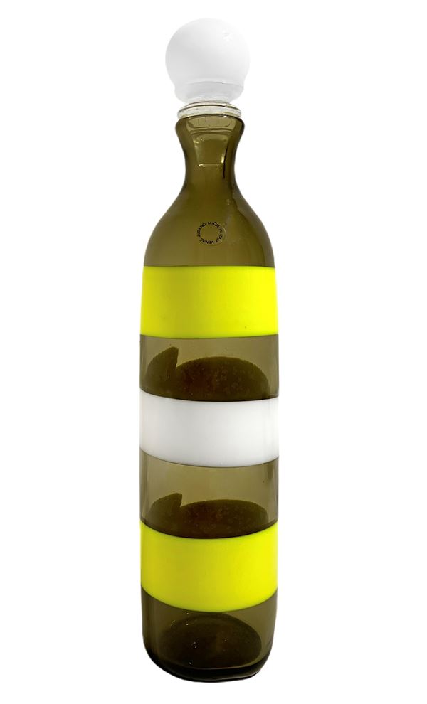 Fulvio Bianconi per  Venini - Bottiglia in vetro 