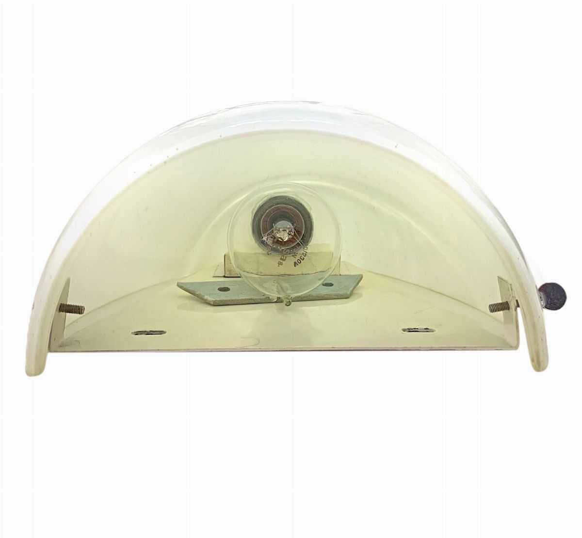 Lampada da parete in vetro lattimo, disegno Tina Aufiero