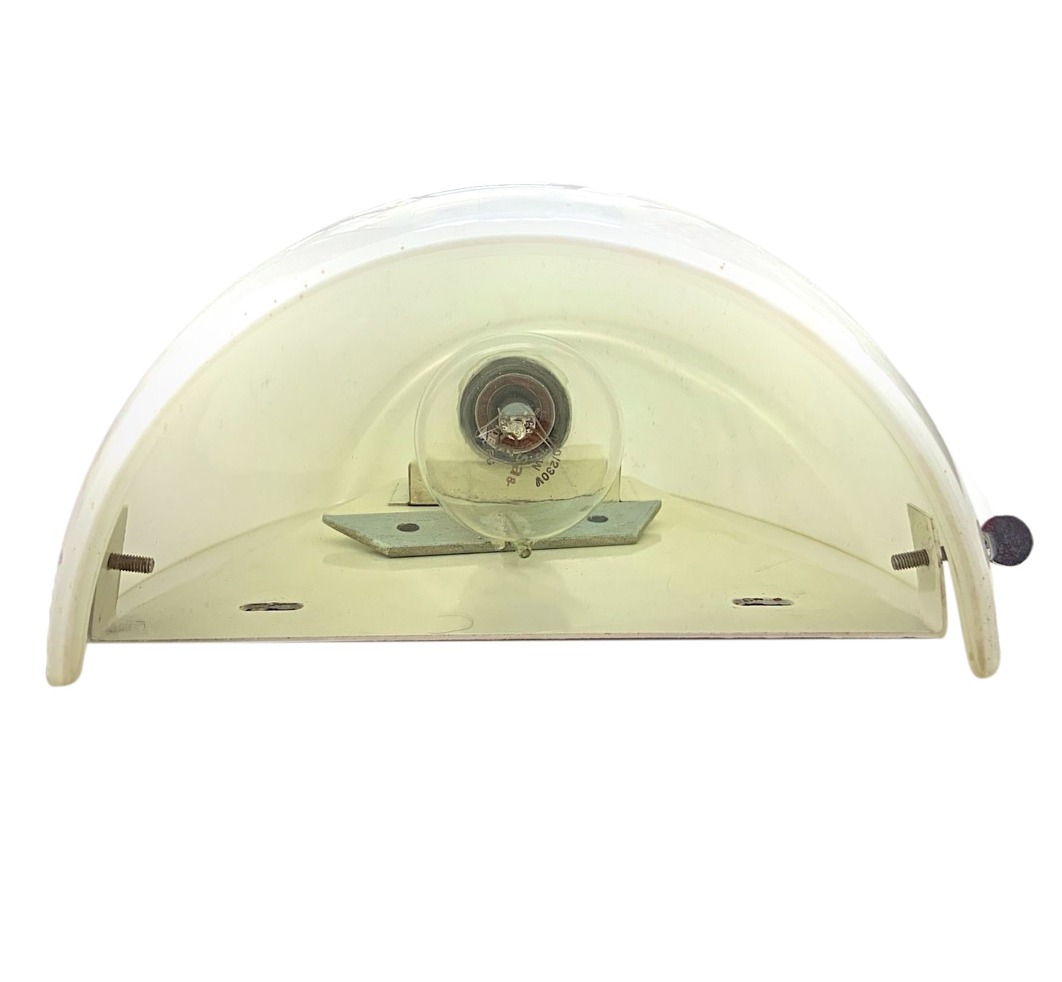 Lampada da muro Venini in vetro di Murano lattimo, disegno Tina Aufiero