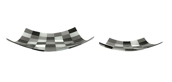 Rosenthal Home Design - Coppia di centrotavola in vetro curvato 