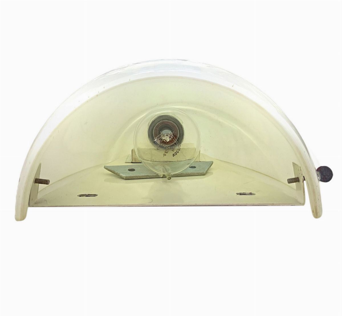 Lampada da parete in vetro lattimo, disegno Tina Aufiero